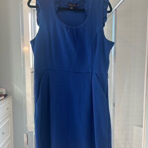 Elle Women's Textured Royal Blue Mini Dress